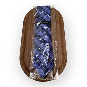 🆕 Chaps 100% Silk Tie | Classic Blue Plaid | New In Packaging  | Sheen | Woven